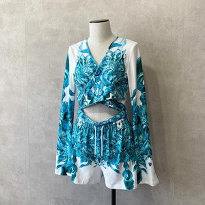 ≪sample sale≫ 水煙ヴェルベット クロップトップス/セットアップ【Awakened ZERO】