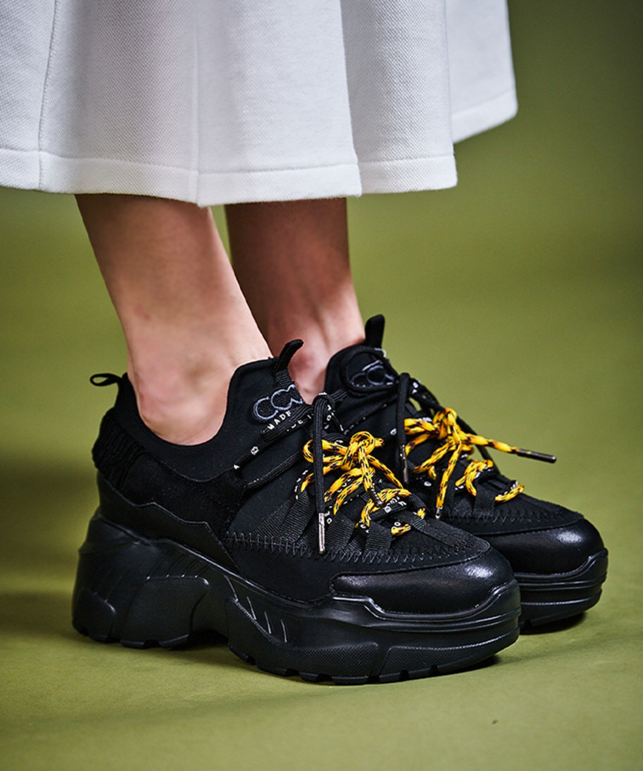 COOLAダブルスピンドルスニーカー (BLACK)　CQ-47516