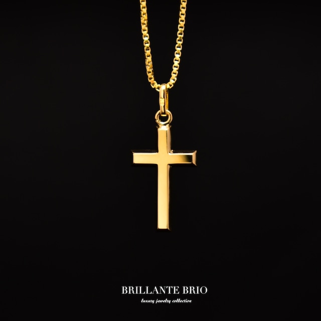 【K18】simple cross necklace