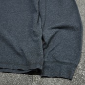 henry neck long sleeve tee charcoal gray