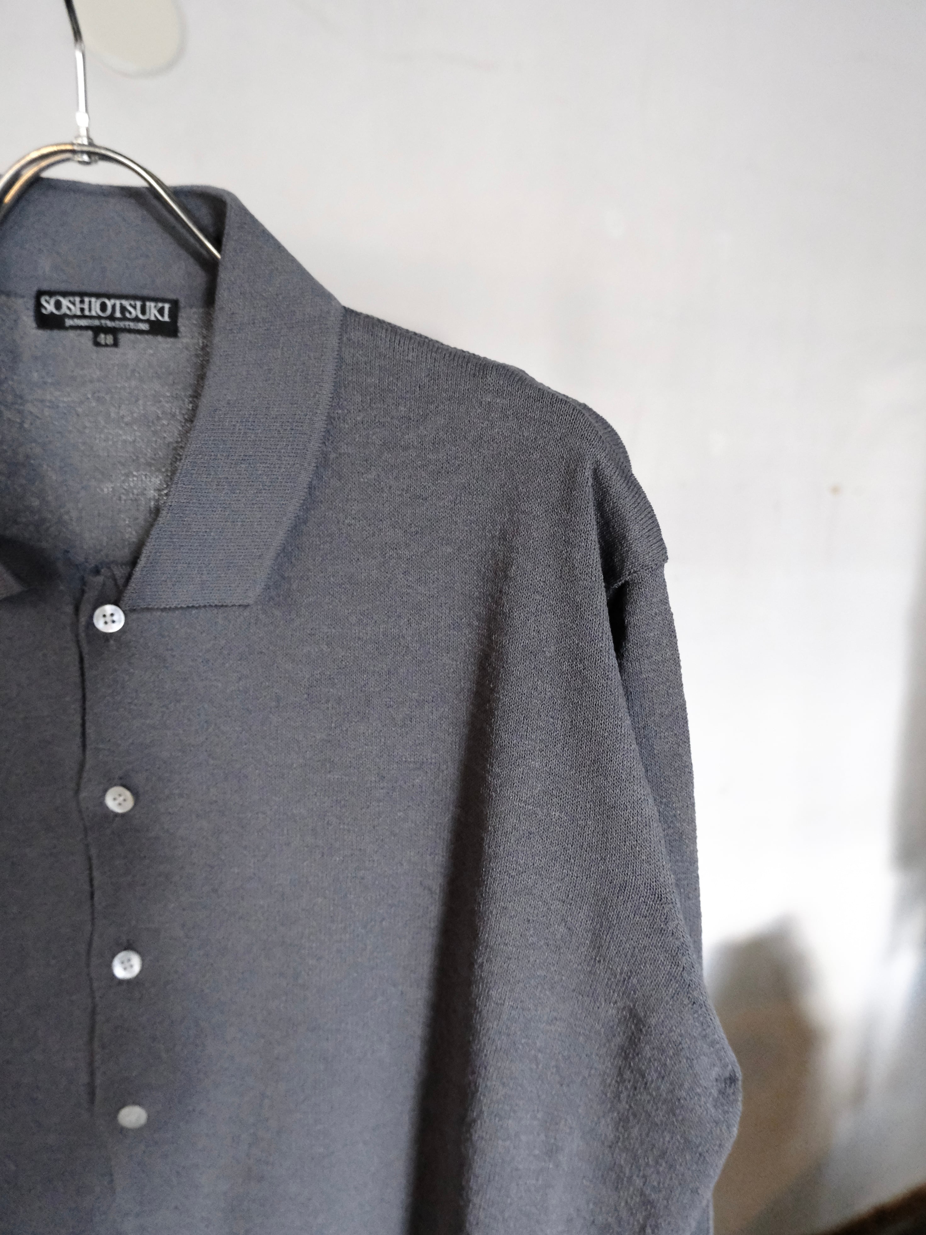 SOSHIOTSUKI】 DRAPED PLACKET POLO SHIRT | THE OUR
