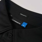 J.LINDEBERG ジェイリンドバーグ ロゴ刺繍 ドライ メッシュ 半袖 ポロシャツ サイズ M /メンズ/ブラック/ゴルフ