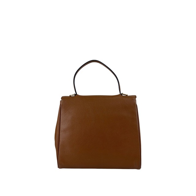 CELINE セリーヌ ショルダーバッグ ブラウン マンテル レザー 2WAY ハンドバッグ vintage ヴィンテージ オールド p67n53