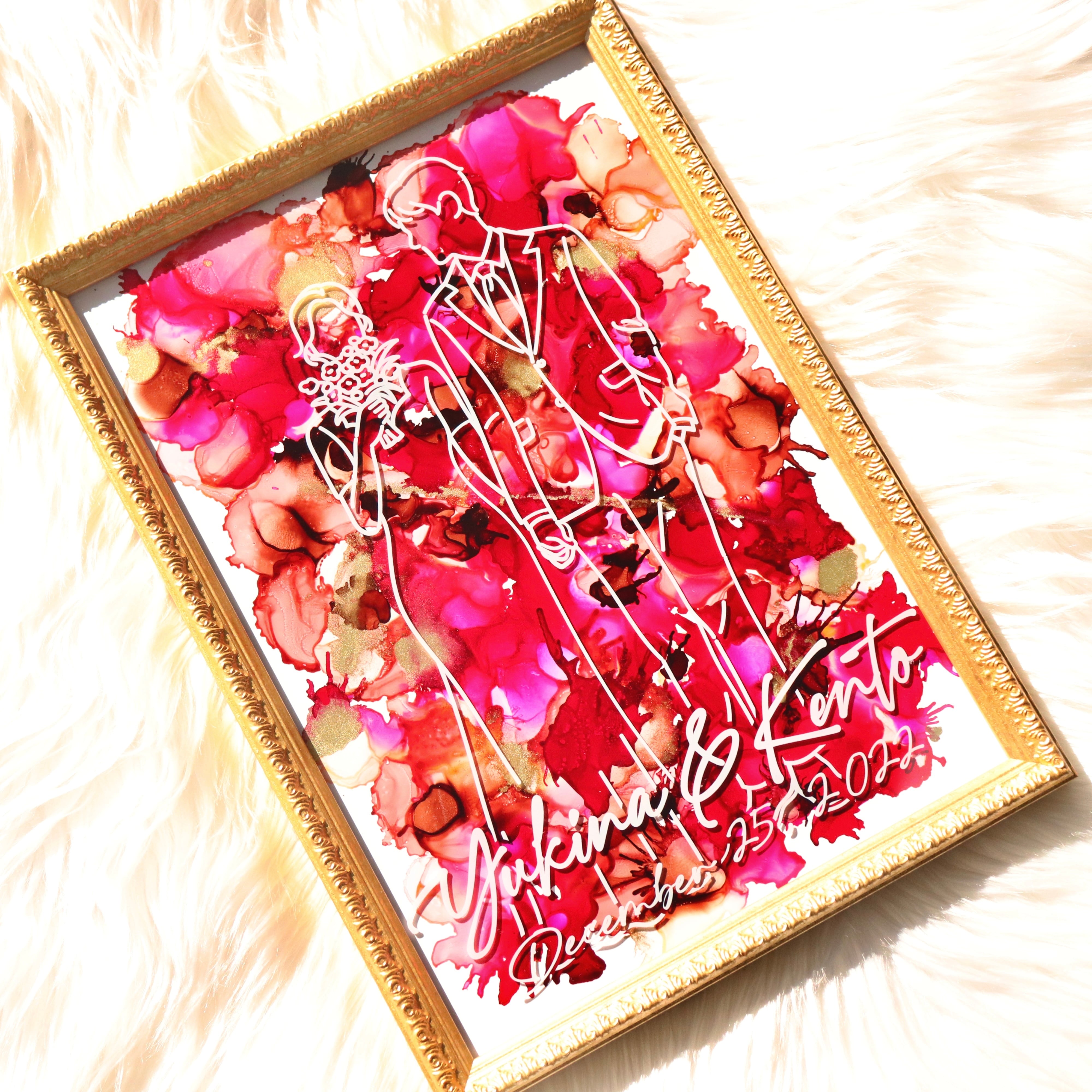 ゲストと作る結婚証明書】アルコールインクアート | Celestial Wedding