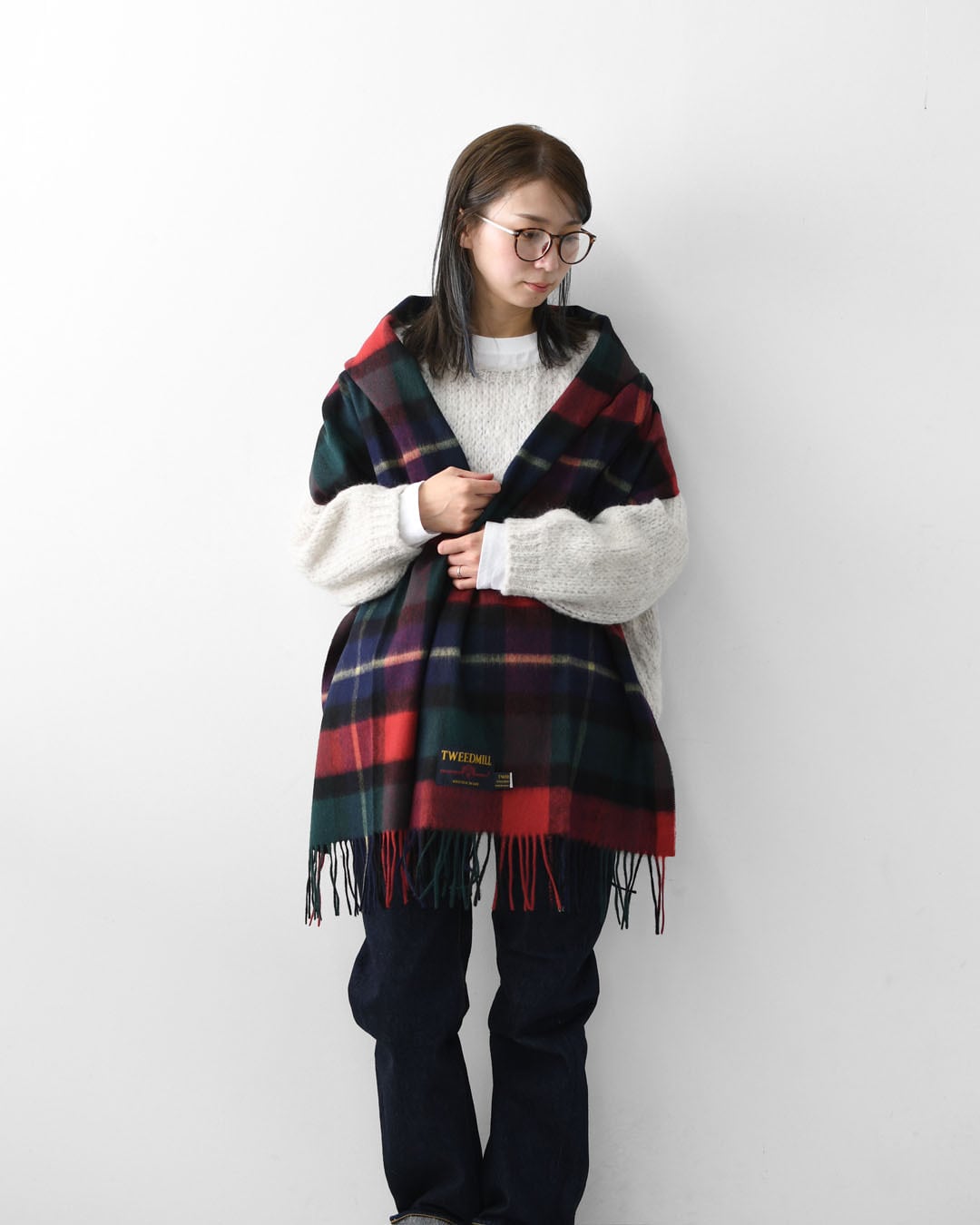 TWEED MILL [ツイードミル] Prestige Lambswool Stole [48-190-wp