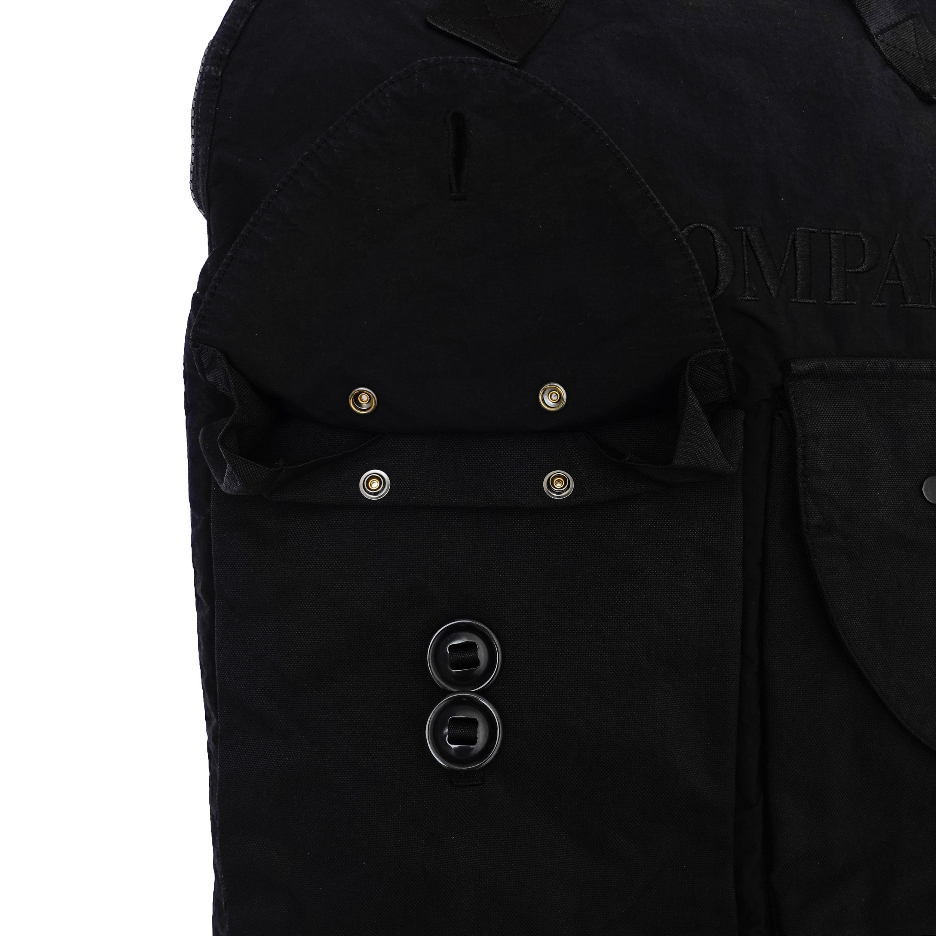 C.P. COMPANY PANAMA-R MIXED ZIP BACKPACK (BLACK) | SO SHOP