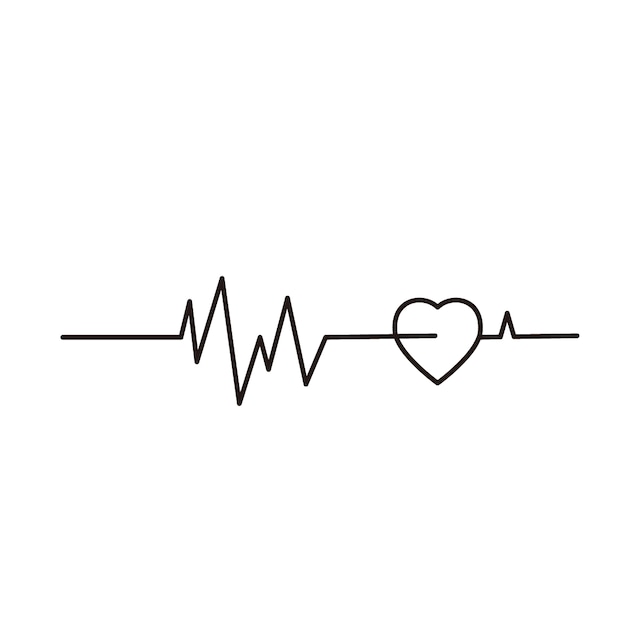 No.040_Heart&electro-cardiogram/2週間肌を染めるタトゥーシール