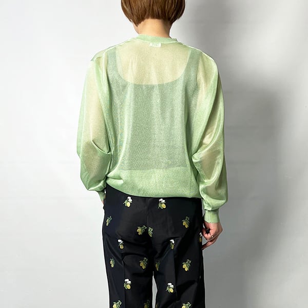 SALE] LOEFF ロエフ シアー クルーネック ニット プルオーバー 8813
