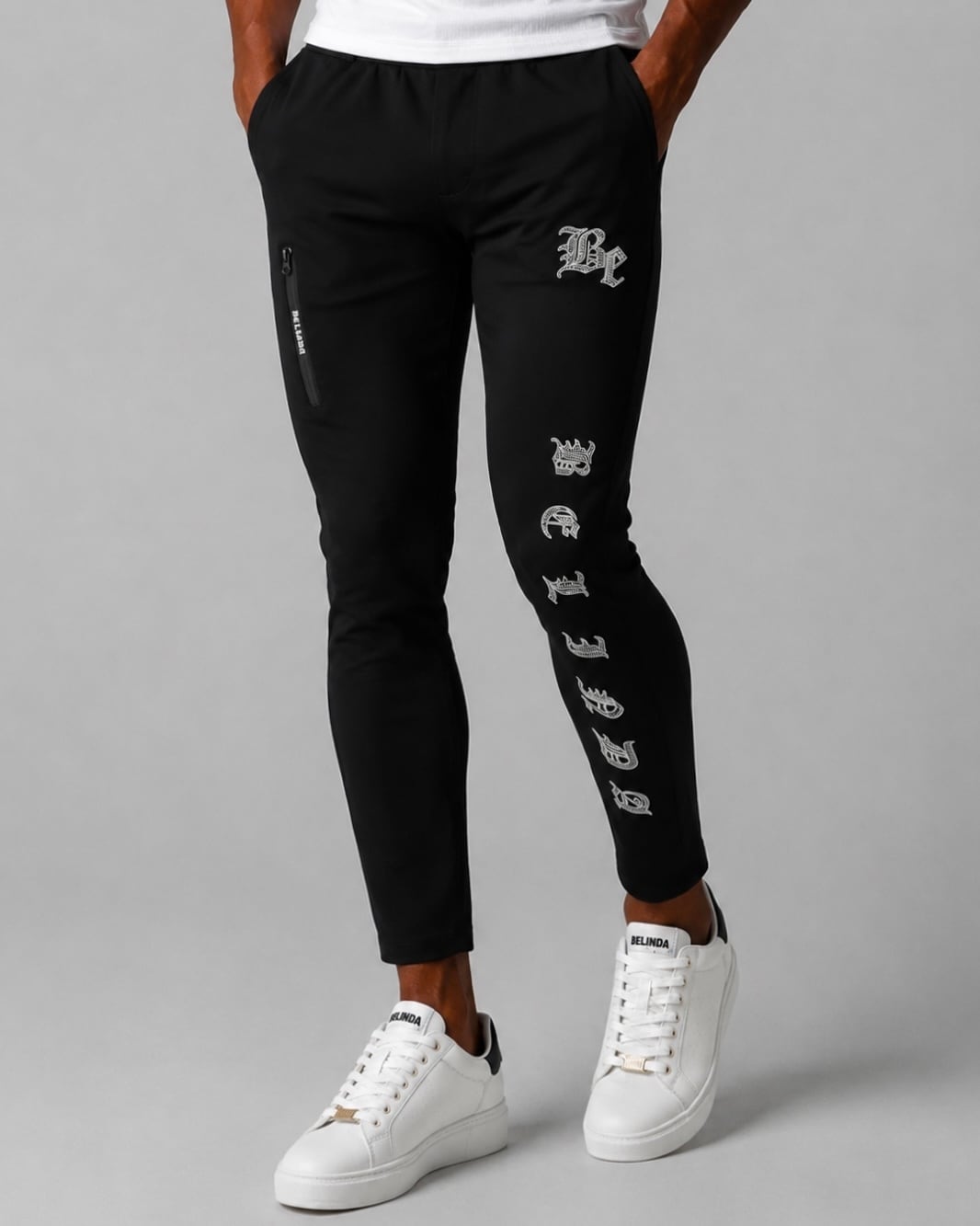 BELINDA RHINE STONE SWEAT PANTS【BB26007】 | BELINDA