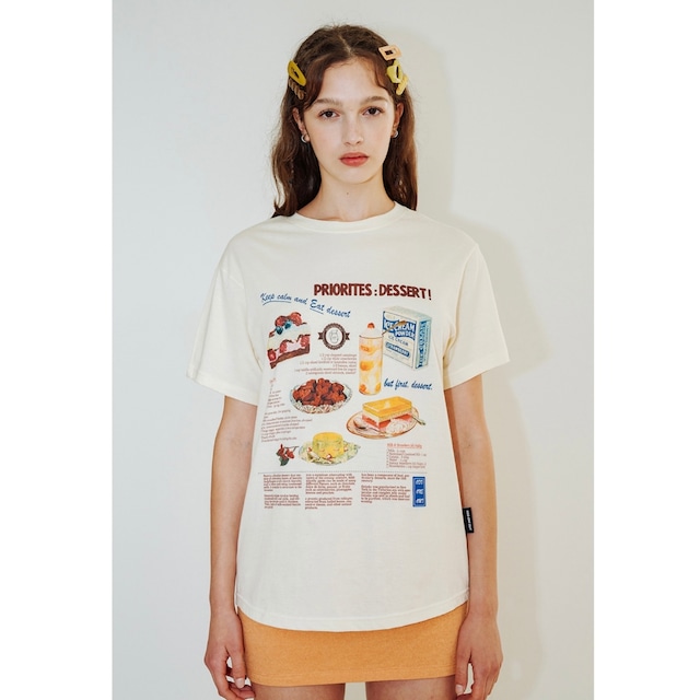 [ODDONEOUT] Sweet Dessert T-shirts_Oatmeal 正規品 韓国ブランド 韓国ファッション 韓国代行 韓国通販 Tシャツ