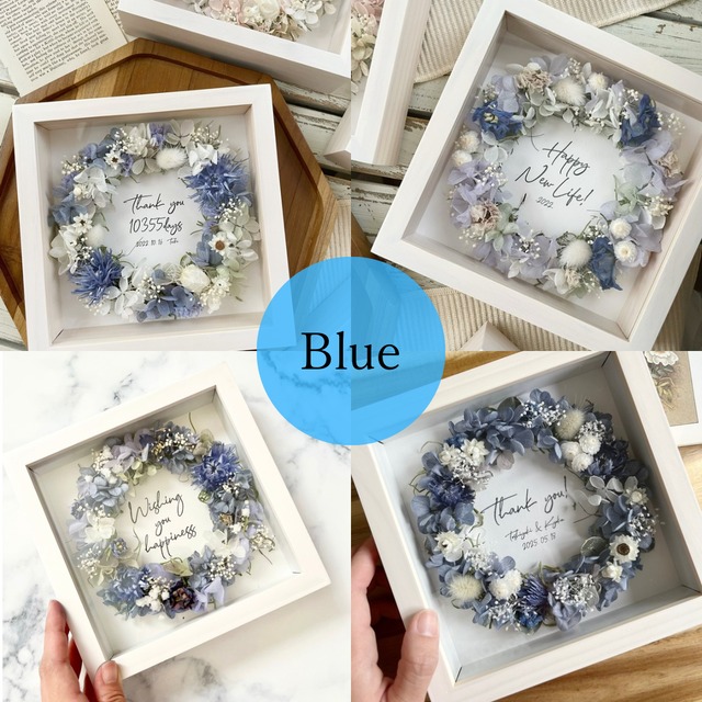 【2枚セット】文字入れ選べるカラー｜Mサイズフォトフレームリース