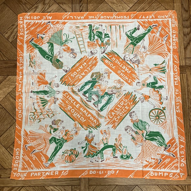 1950s WHIMY CANCE BANDANA ORANGE