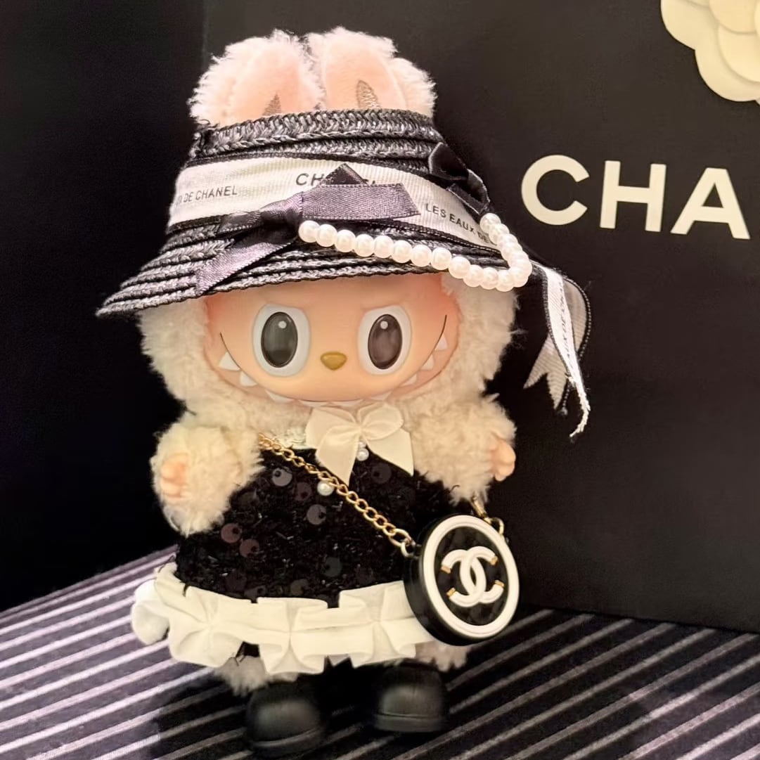 エレガントモード!ラブブ お姫様 ワンピース コーデ モノクロ で 大人かわいい 上品 セット 1/2/3代 対応 labubu