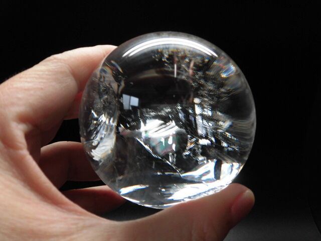 【送料無料】【高品質】72mm ブラジル産天然レインボー水晶玉 no.5