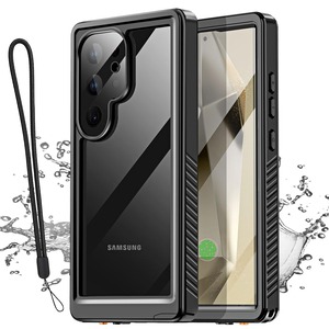 【数量限り】AICase Samsung Galaxy S24 Ultra ケース 防水 クリア 内蔵スクリーン プロテクター 防雪、防塵、耐衝撃、IP68 認定 [Real 360] 全身保護 完全密閉 水中 S24 Ultra 6.8 インチ用