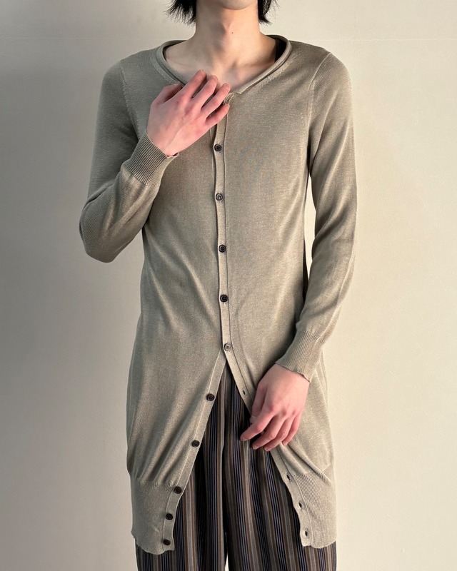 【Yohji Yamamoto +NOIR】no collar long cardigan