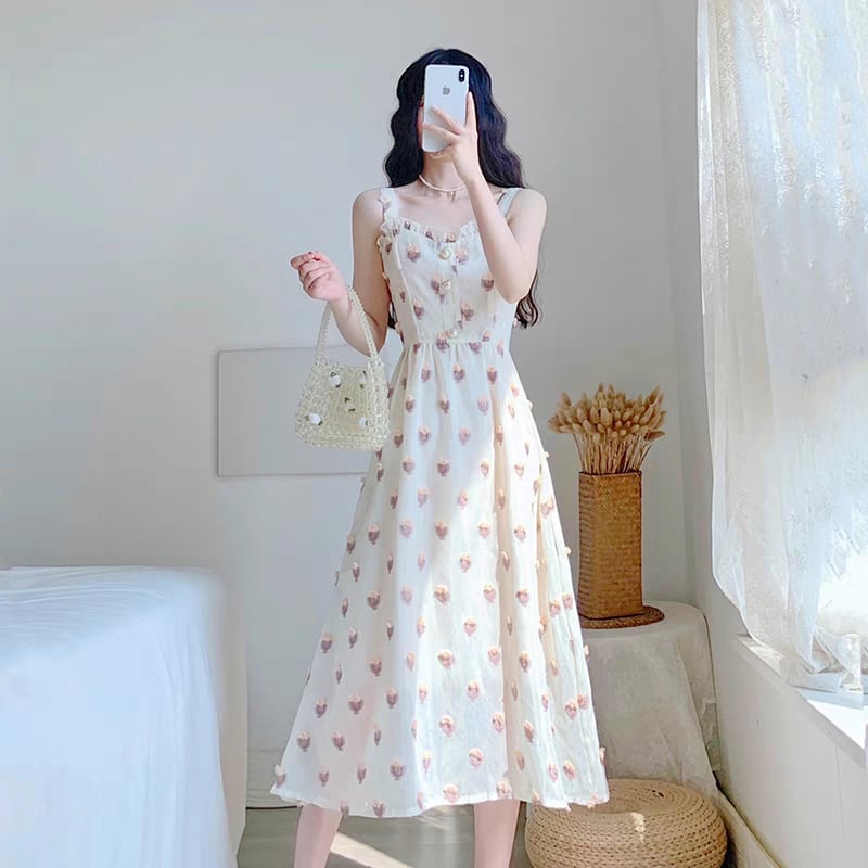 ハート柄ワンピース