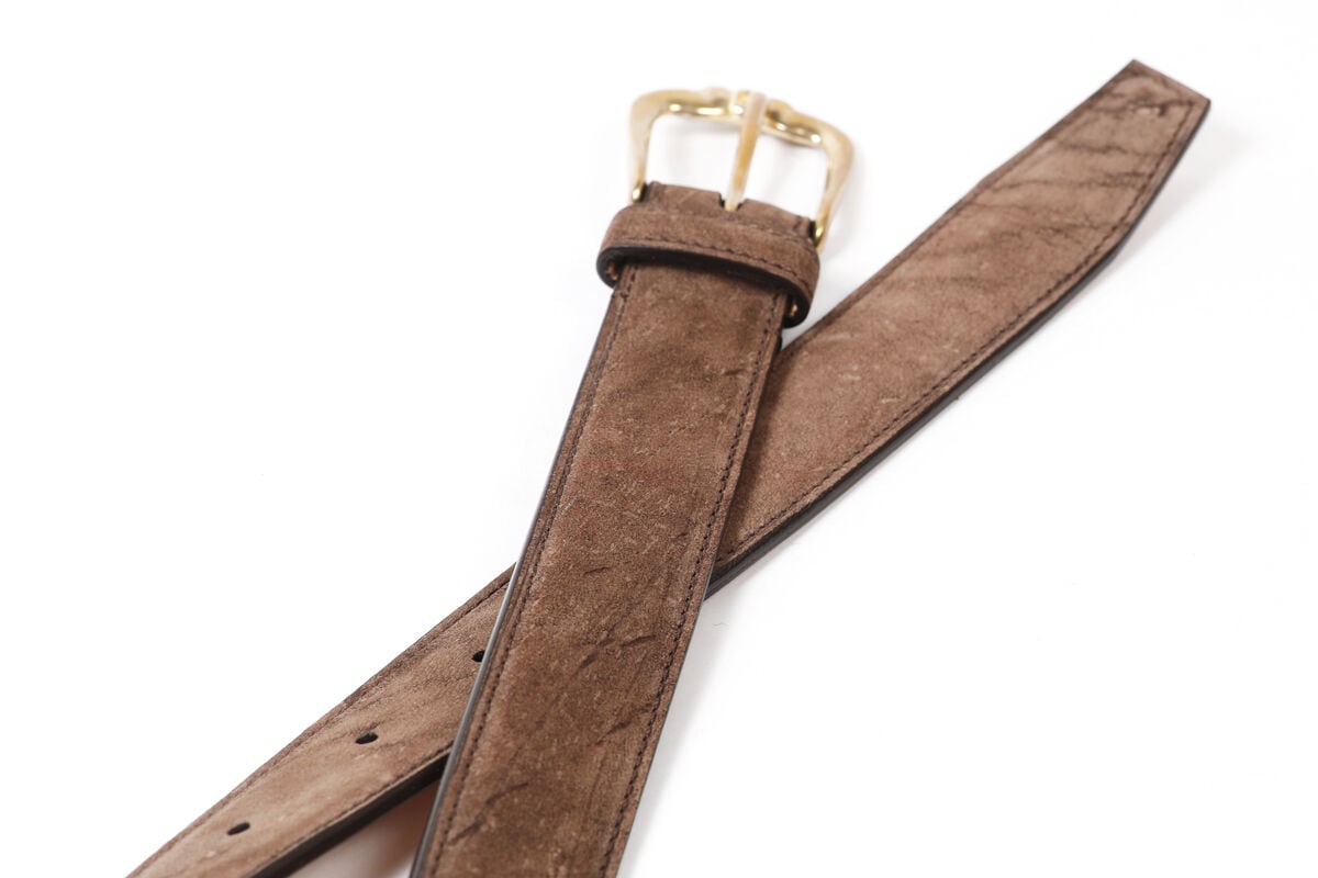 IL QUADRIFOGLIO PER AFTERHOURS ベルト（クードゥー 薄茶×真鍮