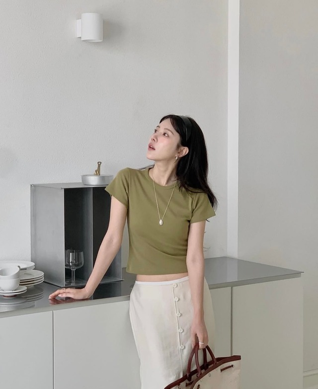 (予約) miel  / Olive tee 6color