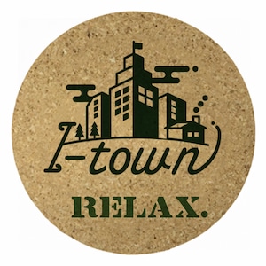 I-town ロゴ コルクコースター #Stay home
