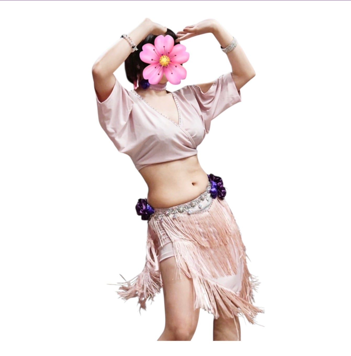ベリーダンスドラムソロ V ネックダンス服サルササンバ衣装プラス