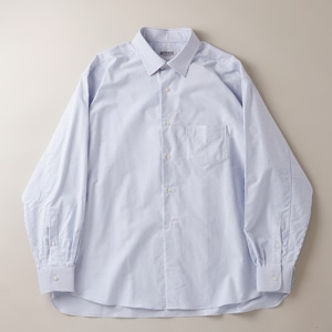 【新品】MINTENS American Cotton Oxford shirt made in USA fabrics1930s vintage shirts/アメリカ製 コットン オックスフォード シャツ ブルー ストライプ 日本製 オリジナルブランド 1930年代シルエットサイズ②(実寸17H程度)