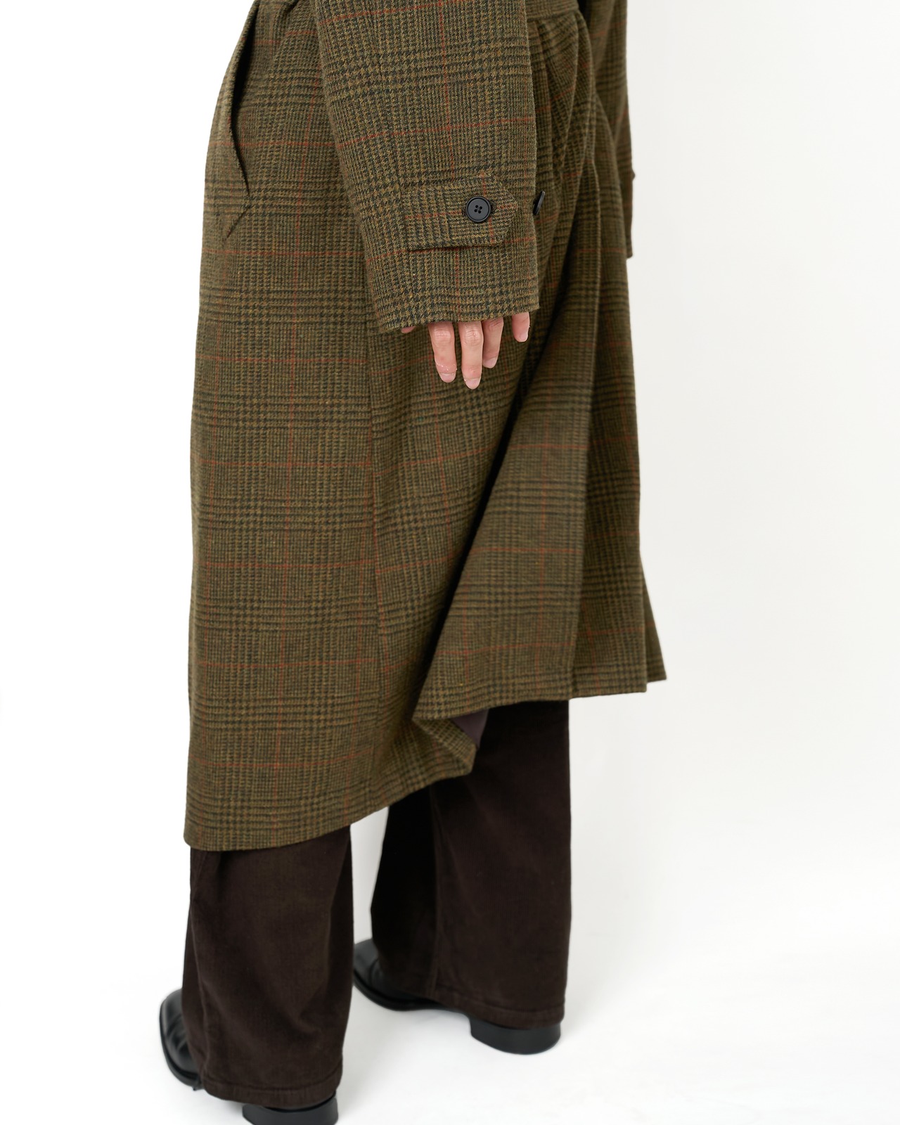 ssstein "BRITISH TWEED RAGLAN SLEEVE BALMACAAN COAT〔TWEED CHECK〕"
