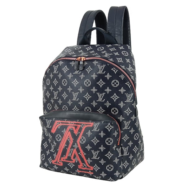 Used LOUIS VUITTON ルイヴィトン リュックサック アポロ バックパック M43676 モノグラムインク アップサイドダウン ネイビー ピンク A4サイズ収納可 中古良品