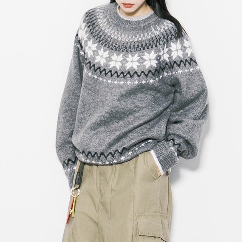 ノルディック柄ニット C00857