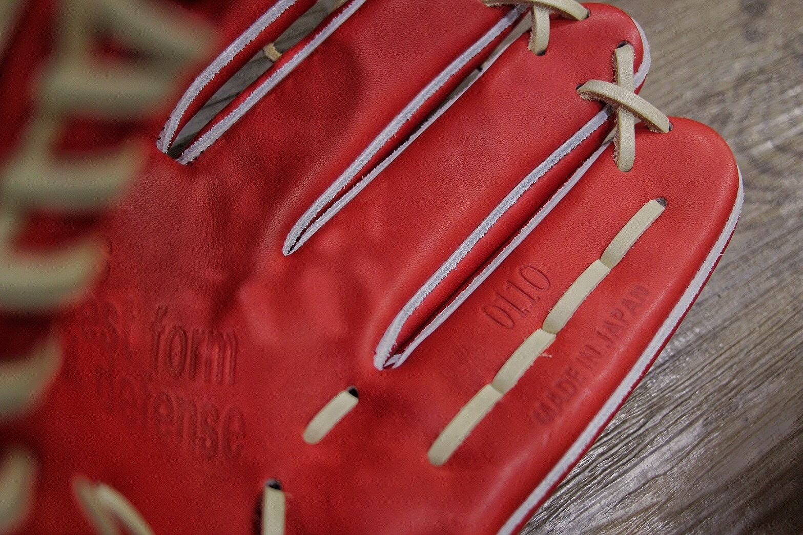 DxM店舗オーダー硬式グローブ 外野手用O110 ホールドレース加工済み