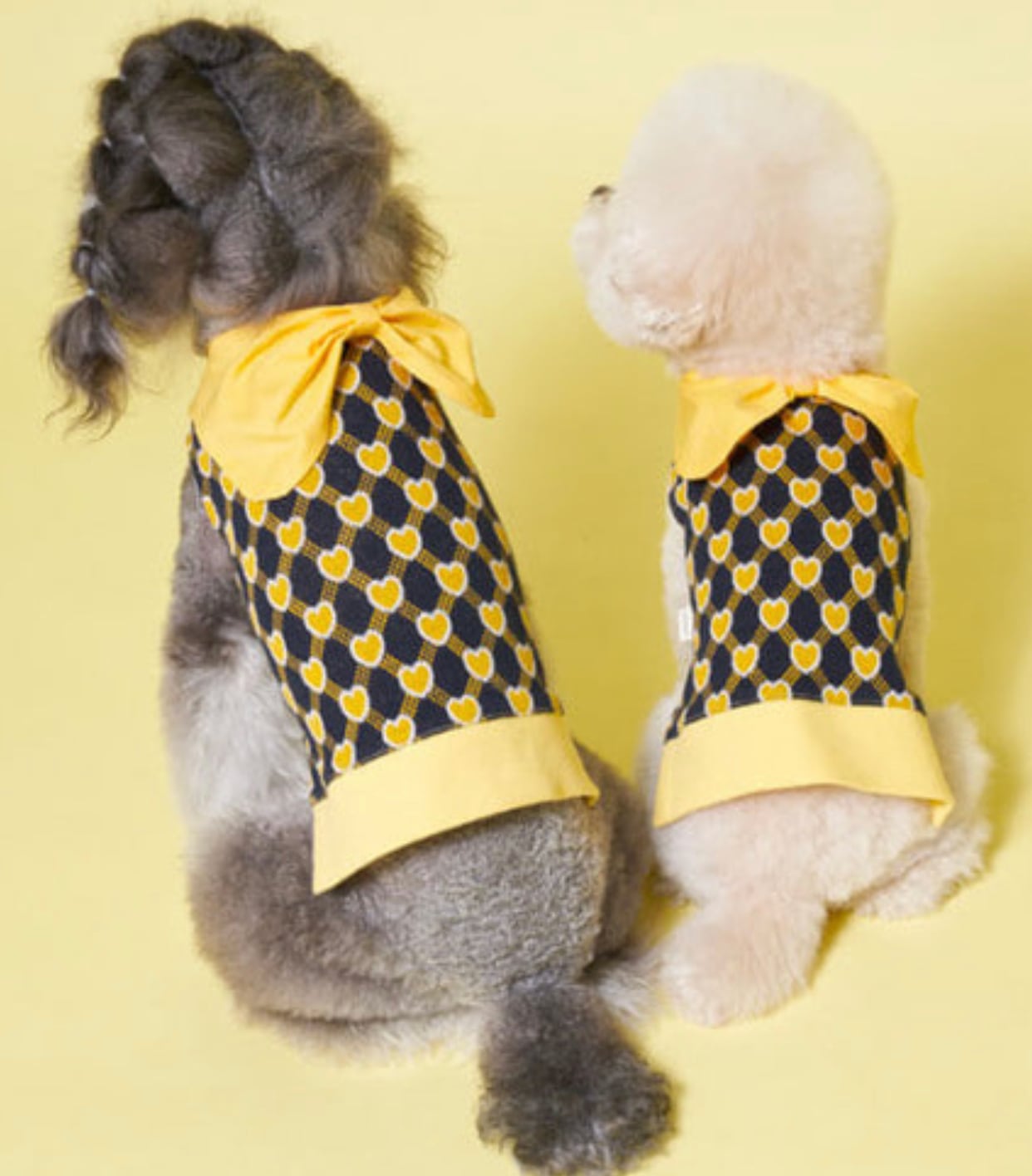 【SALE】 big ribbon knit vest S ~ 2XL 2color  /  犬服 春夏 新作 ドッグウェア ニット ベスト 可愛い 犬の服 袖なし お揃い b48