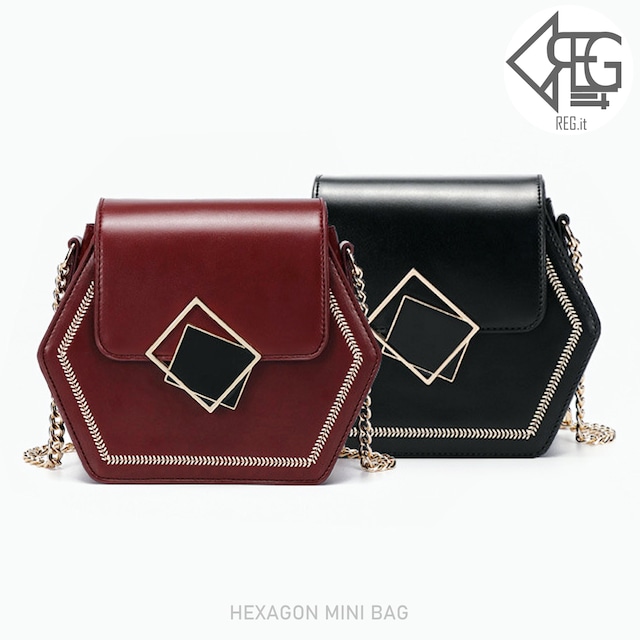 【REGIT】HEXAGON MINI BAG 韓国 ショルダー ハンド バッグ 10代 20代 プチプラ 映える ネット通販