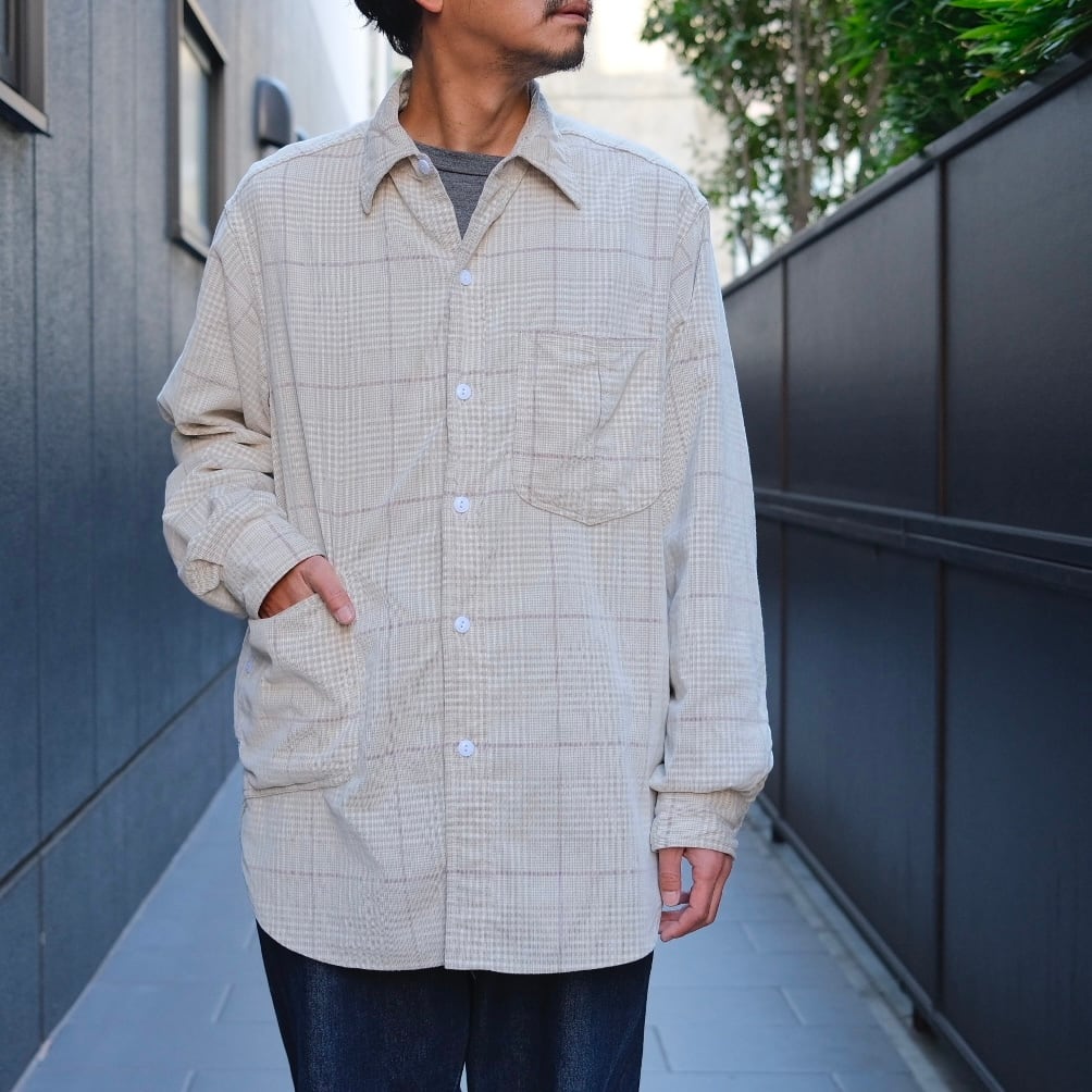 SASSAFRAS(ササフラス) / Diggin Shirt 21Wale Corduroy Check-Natural