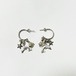 Vintage 925 Silver Sea Creatures Dangle Pirced Earrings