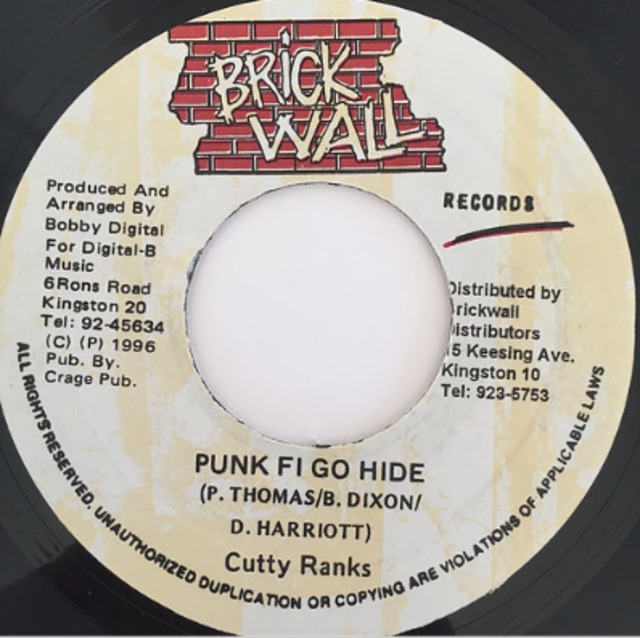 Cutty Ranks（カッティランクス） - Punk Fi Go Hide【7'】