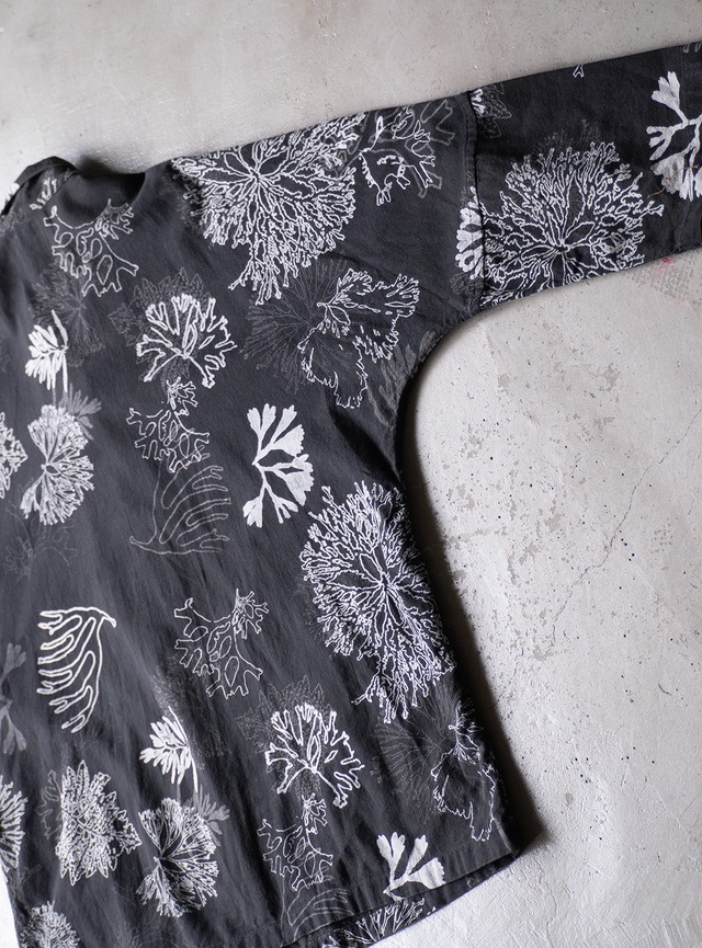 "富み子" 1990s Marine botanical print shirt