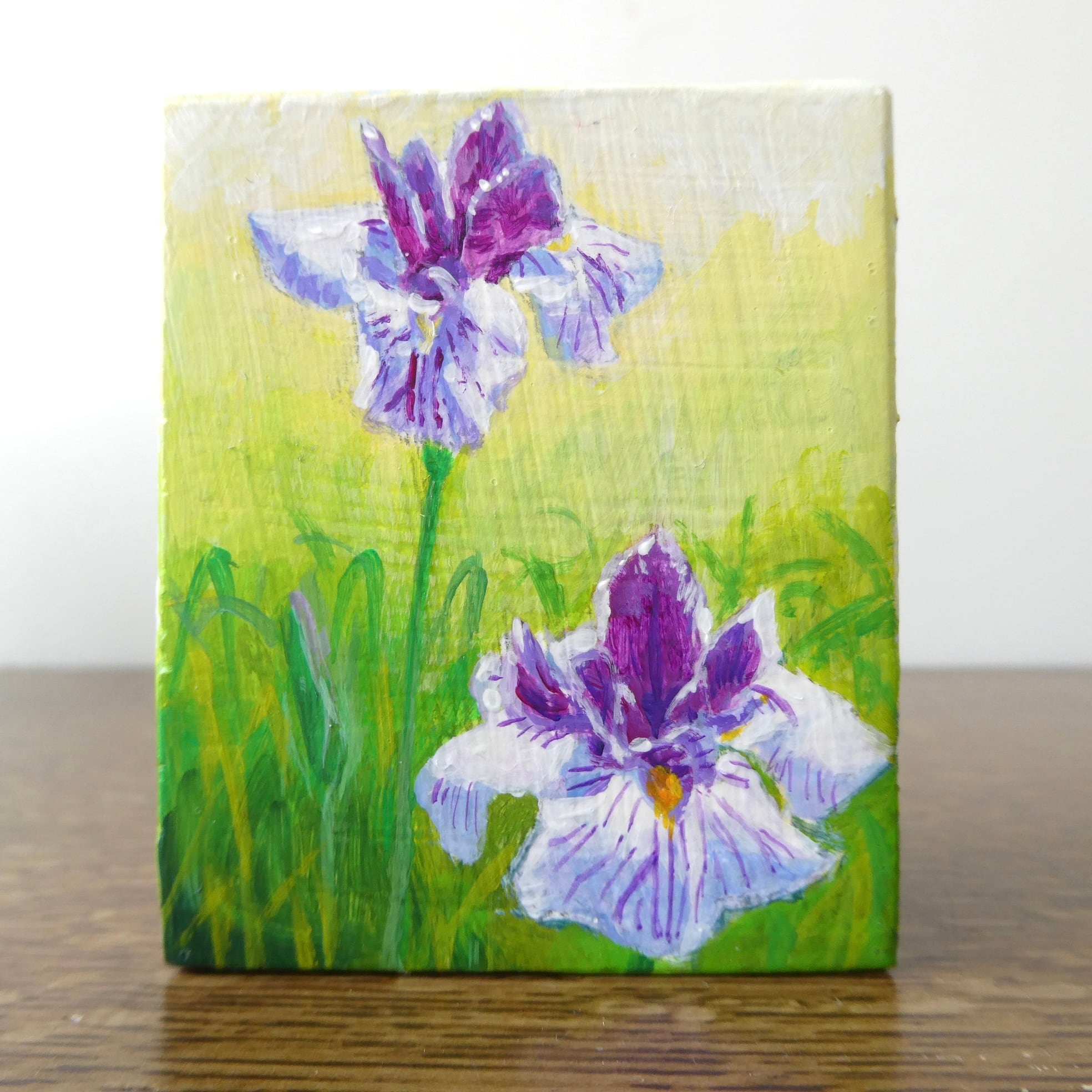 花だより アヤメ）積める絵画 花つみき （iris）Painting Objects