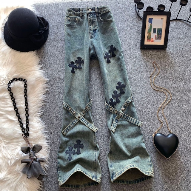 retro blue vintage jeans　　　1-1217