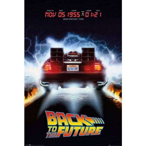 ♧ 再入荷!【デロリアン ナンバープレート バックトゥザフューチャー(Back to the Future)】OUT A TIME プリントver. 〚アメリカン雑貨 アメトイ〛