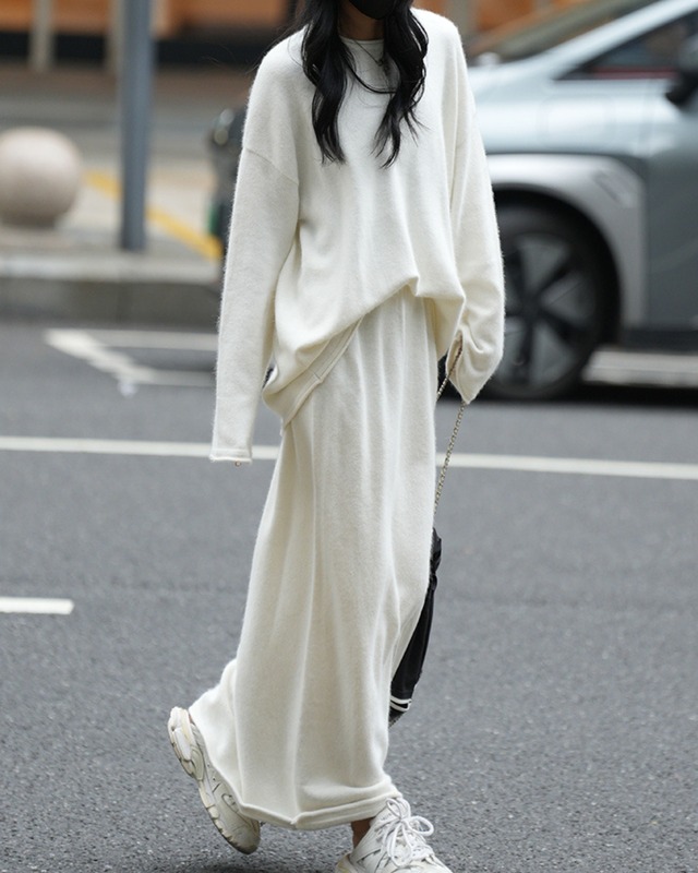 ラウンドネックニットセットアップ　A25085