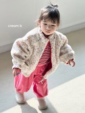 韓国子供服 / 26winter / cream bbang / スクリンクルフワフワジャンパー / キッズ / 冬服 *XS~XL*