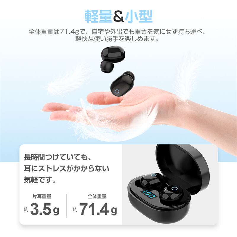 ワイヤレスヘッドセット Bluetooth5.4 イヤホン ワイヤレス