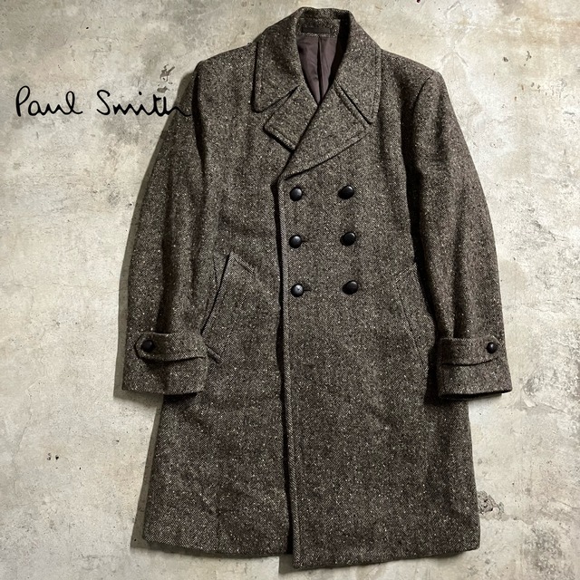 〖Paul Smith〗wool double long chester coat/ポールスミス ウール ダブル ロング チェスターコート/msize/#0707/osaka