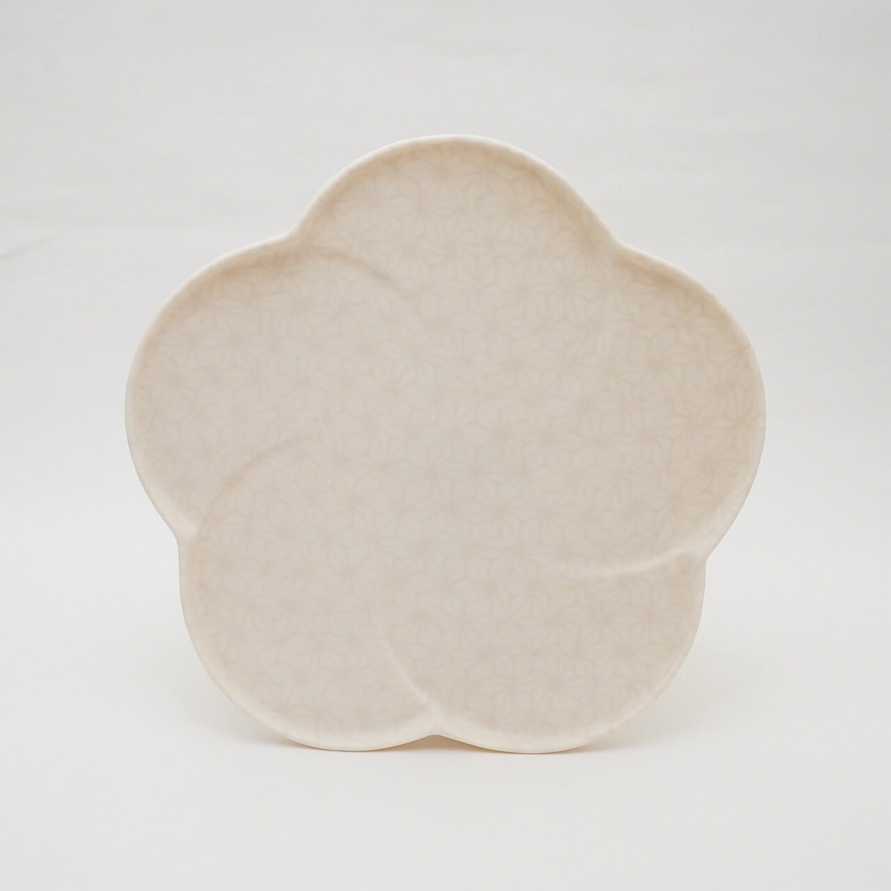 【秋山ゆかり】梅平皿 白 15