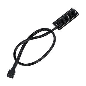 【努力特価】ファン 電源 ケーブル 分岐 PWM 1-5分岐 3ピンと4ピンのファン対応 40cm PC ケース 冷却ファン クーラーファン 増設用 編組ケーブル