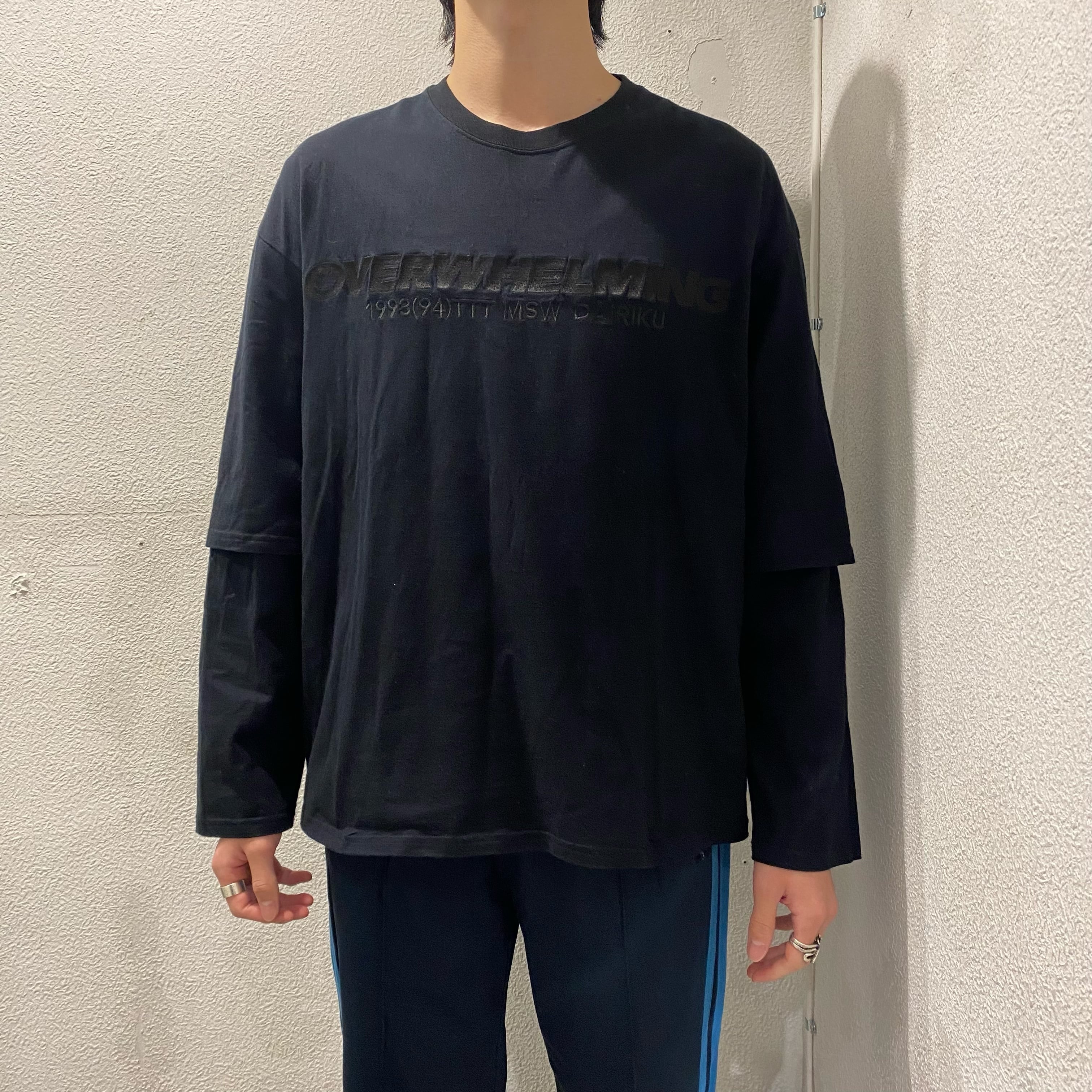 DAIRIKU | "BIGGIE" Layered-Sleeve T 黒