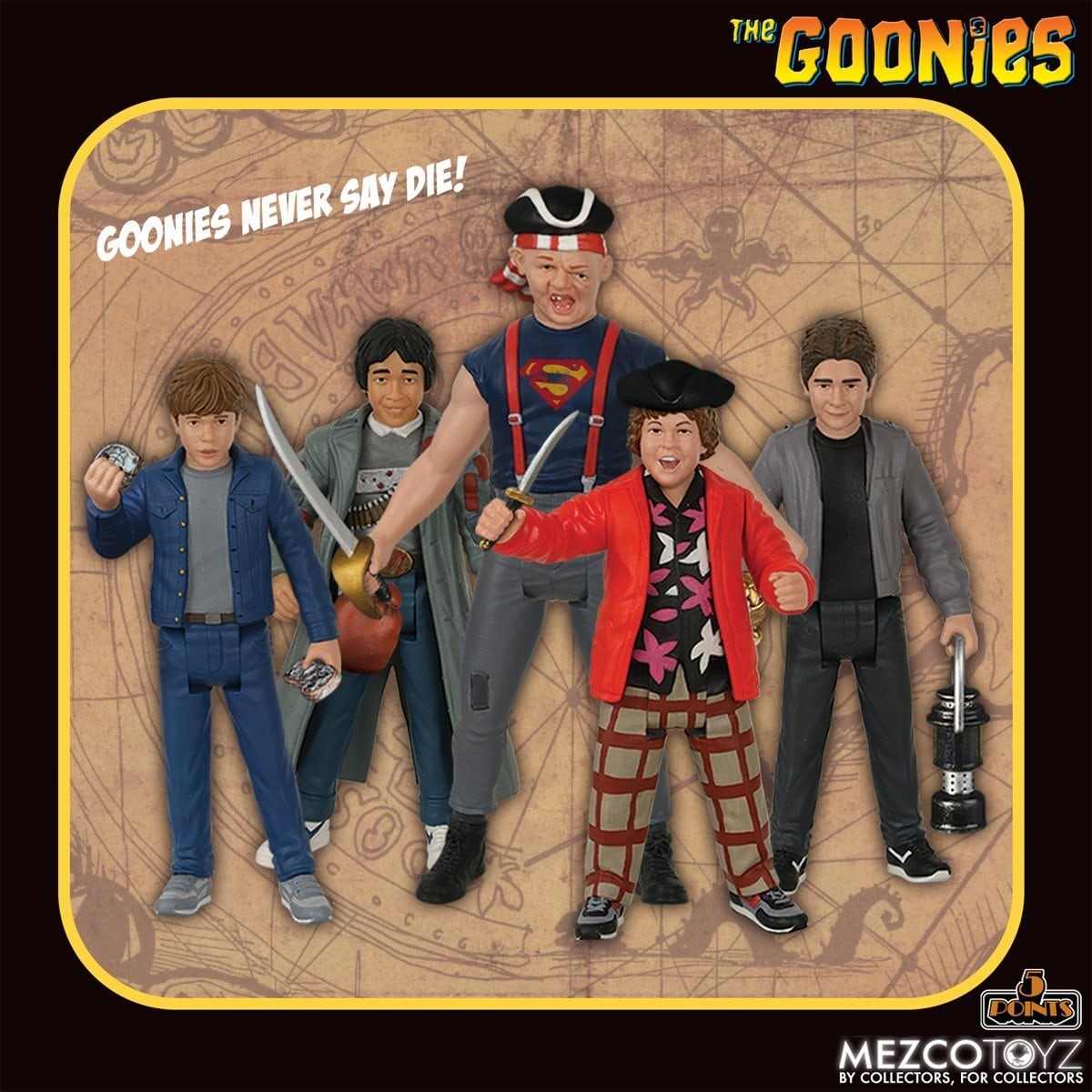 激レア　MEZCO TOY グーニーズフィギュア　5体セット メズコ グーニーズ 5ポイント アクションフィギュア 5体セット 未開封