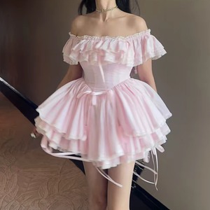 Off-shoulder ruffle dress　260822