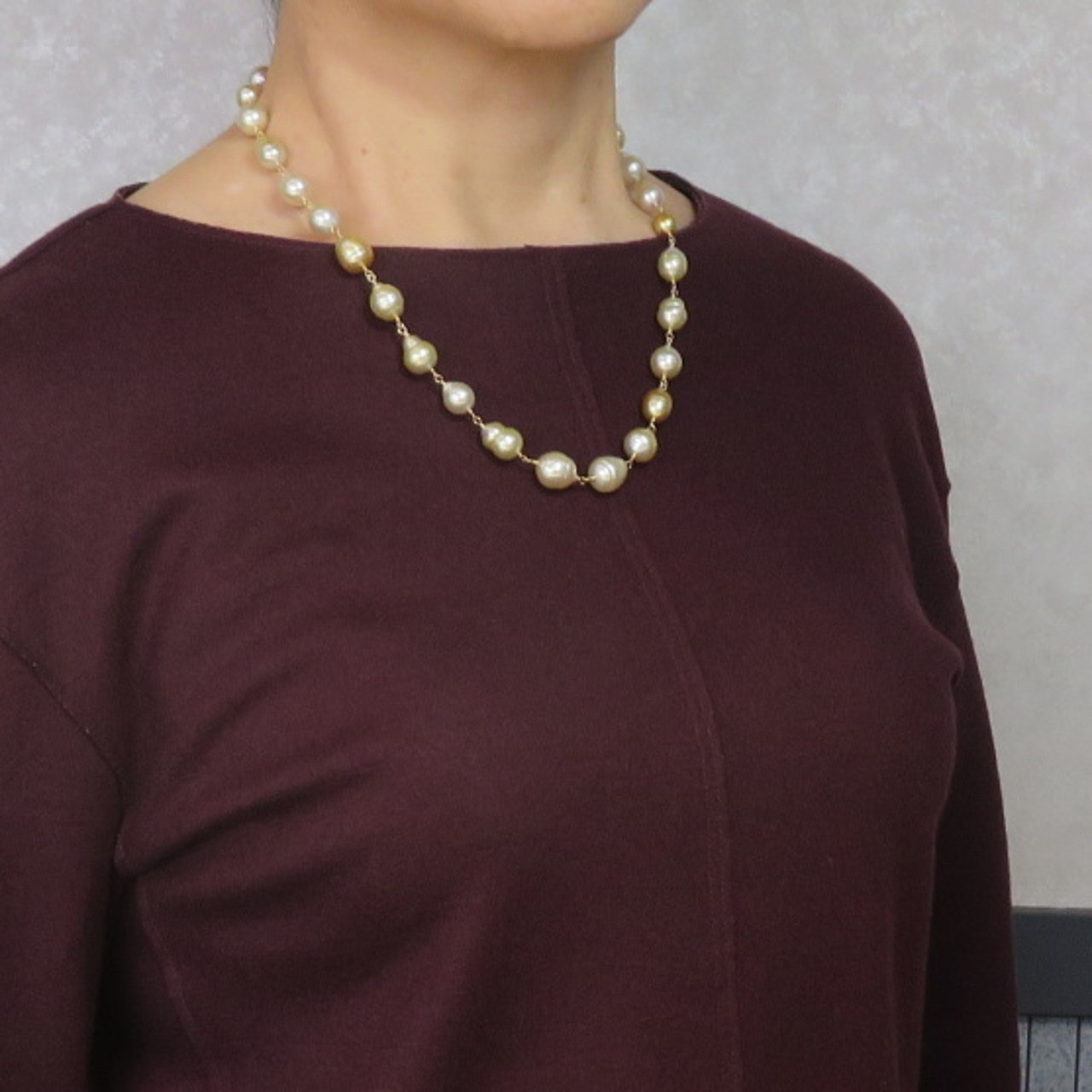 k18白蝶バロックパールシャンク加工ネックレス 52cm | 35歳からの  