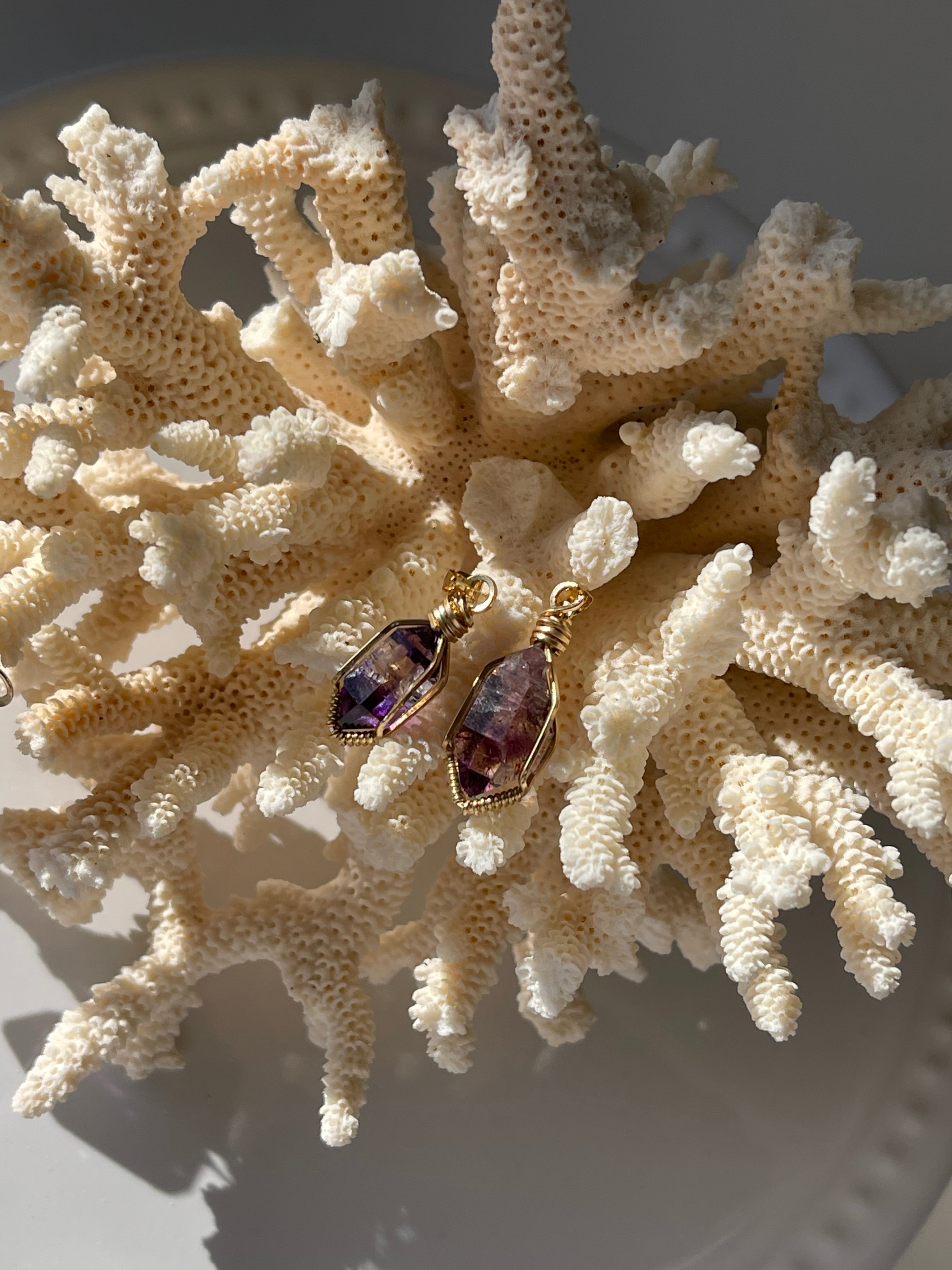 ジンバブエアメシスト＆14kgfペンダントチャーム